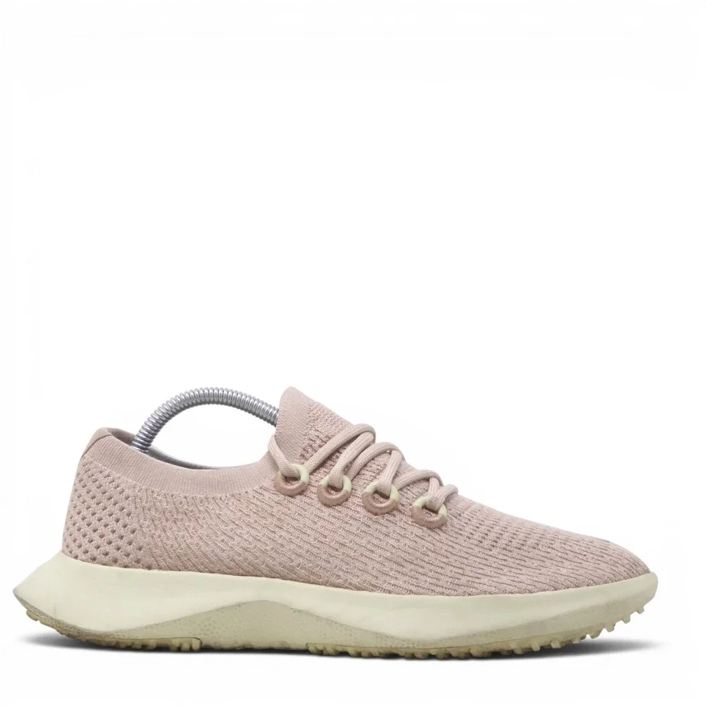 Allbirds Mens Tree Dasher 2 Sneakers Pink Knit Lace Up Shoes Size 9 - Picture 2 of 10